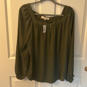 NWT LOFT Square Neck Blouse